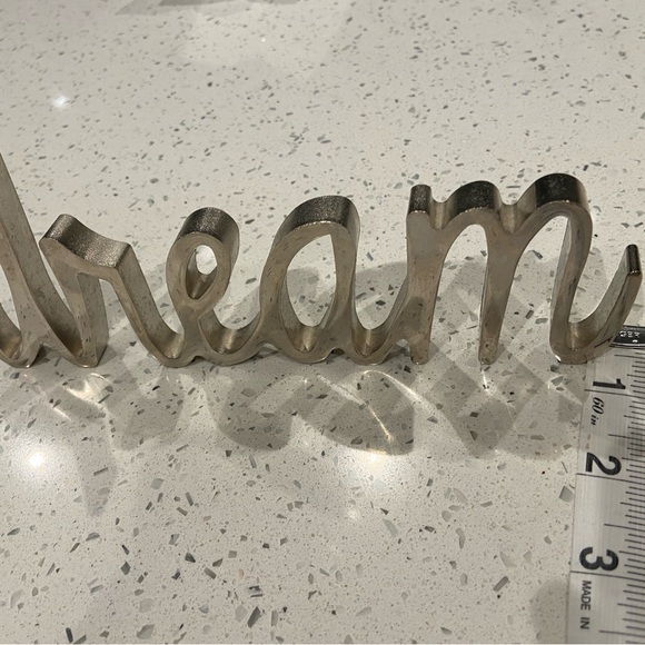 COPY - Silver cursive metal decor - Picture 3 of 3